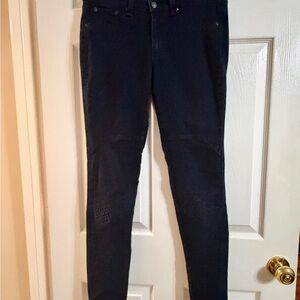 rag & bone Moto Jeans Womens Size 30 Black Denim Biker Knee Stretch Designer
